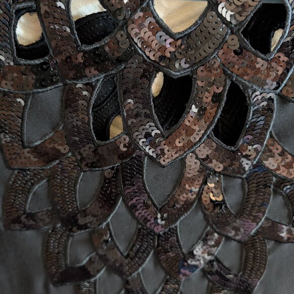 Joseph Ribkoff Long Sleeve Black Sequin Dress Size 10 Cocktail Wedding Guest - Picture 9 of 16